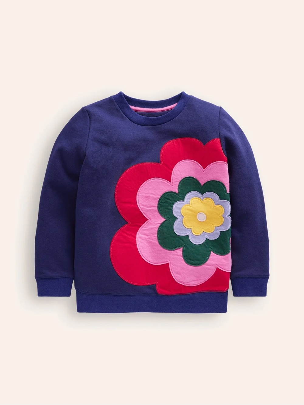 Mini Boden Blue Flower Sweatshirt